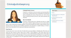 Desktop Screenshot of criminaljusticelawyer.org